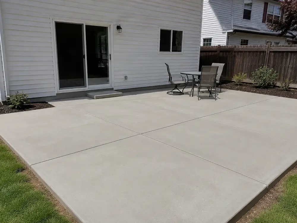 Concrete patio
